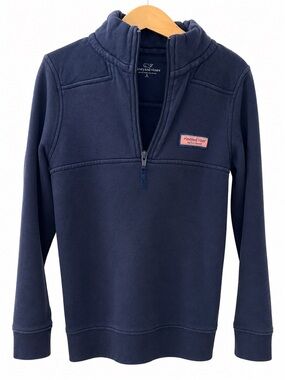 Vineyard Vines Navy Quarter-Zip Pullover Sweatshirt